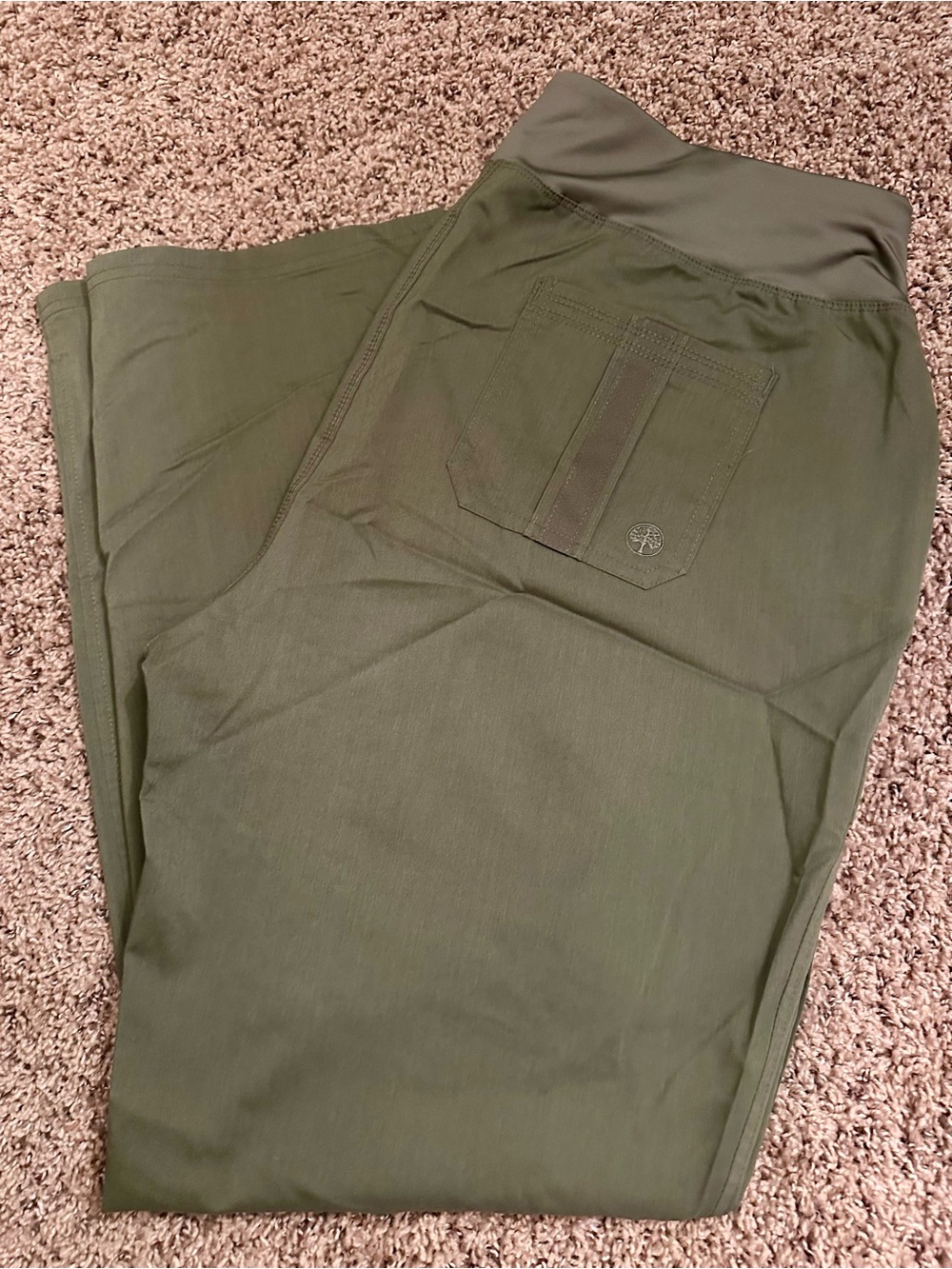 Healing Hands Olive Green Tori Yoga Scrub Pants XL